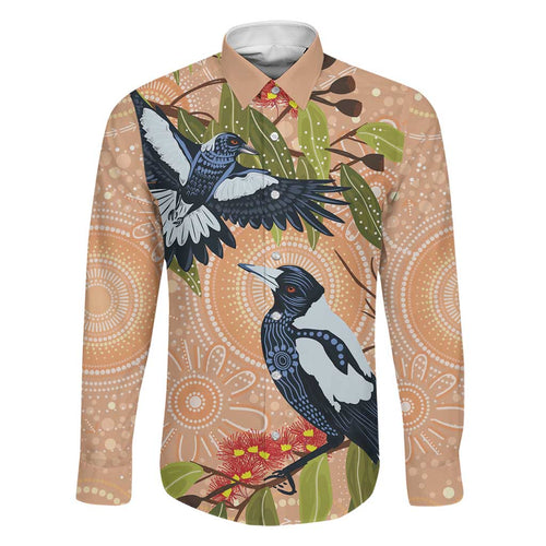 Magpies On Eucalyptus Australia Aboriginal Family Matching Tank Maxi Dress and Hawaiian Shirt - Aussie Hoodie