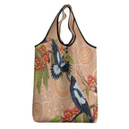 Magpies On Eucalyptus Australia Aboriginal Grocery Bag - Aussie Hoodie