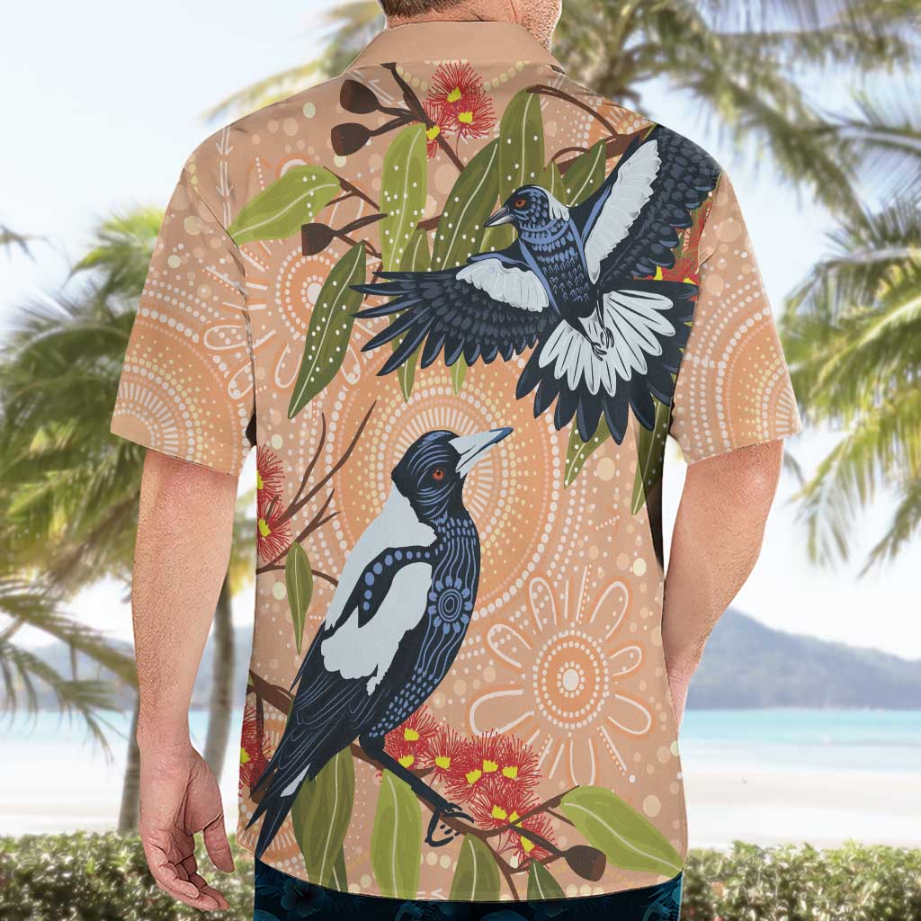 Magpies On Eucalyptus Australia Aboriginal Hawaiian Shirt - Aussie Hoodie