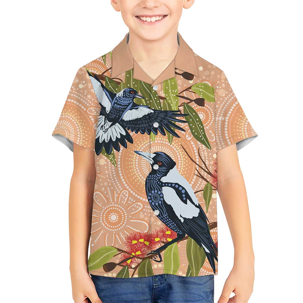 Magpies On Eucalyptus Australia Aboriginal Hawaiian Shirt - Aussie Hoodie