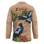 Magpies On Eucalyptus Australia Aboriginal Hockey Jersey - Aussie Hoodie