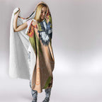 Magpies On Eucalyptus Australia Aboriginal Hooded Blanket - Aussie Hoodie