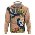 Magpies On Eucalyptus Australia Aboriginal Hoodie - Aussie Hoodie