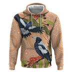 Magpies On Eucalyptus Australia Aboriginal Hoodie - Aussie Hoodie