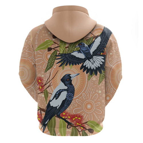 Magpies On Eucalyptus Australia Aboriginal Hoodie - Aussie Hoodie