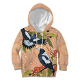 Magpies On Eucalyptus Australia Aboriginal Kid Hoodie - Aussie Hoodie