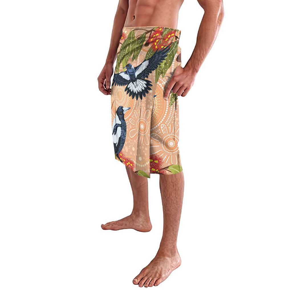 Magpies On Eucalyptus Australia Aboriginal Lavalava - Aussie Hoodie