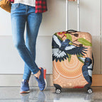 Magpies On Eucalyptus Australia Aboriginal Luggage Cover - Aussie Hoodie