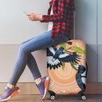 Magpies On Eucalyptus Australia Aboriginal Luggage Cover - Aussie Hoodie