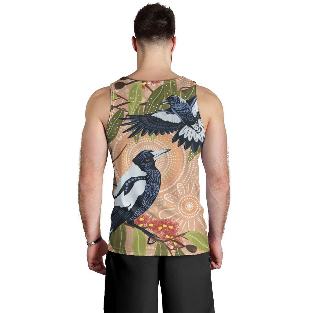 Magpies On Eucalyptus Australia Aboriginal Men Tank Top - Aussie Hoodie
