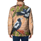 Magpies On Eucalyptus Australia Aboriginal Padded Jacket - Aussie Hoodie