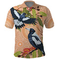 Magpies On Eucalyptus Australia Aboriginal Polo Shirt - Aussie Hoodie