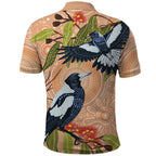 Magpies On Eucalyptus Australia Aboriginal Polo Shirt - Aussie Hoodie