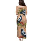Magpies On Eucalyptus Australia Aboriginal Puletasi - Aussie Hoodie