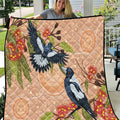 Magpies On Eucalyptus Australia Aboriginal Quilt - Aussie Hoodie