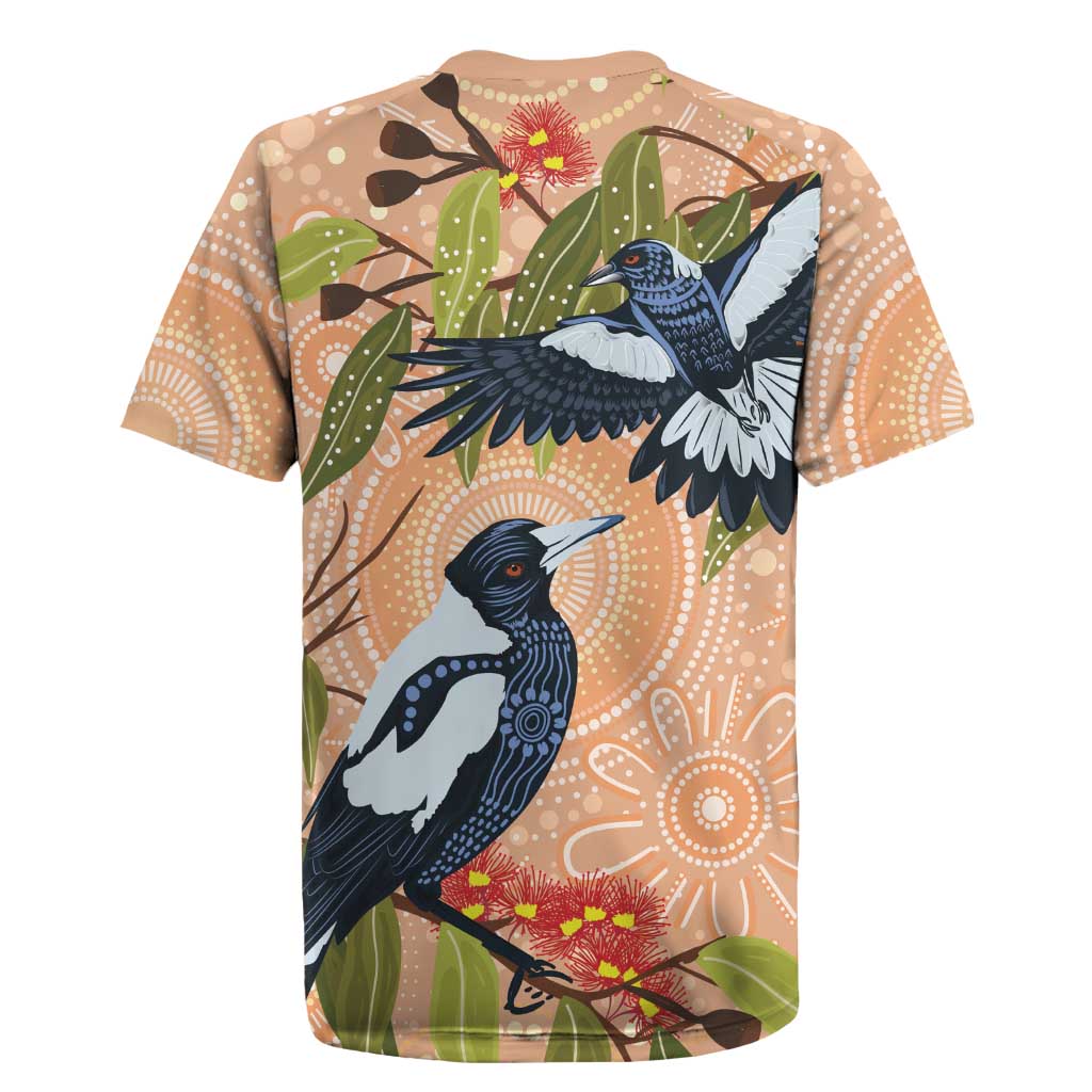 Magpies On Eucalyptus Australia Aboriginal Rugby Jersey - Aussie Hoodie