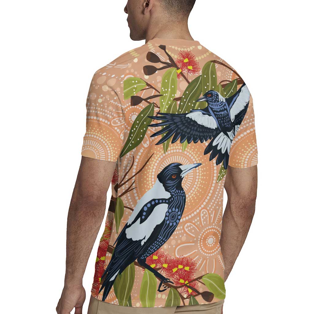 Magpies On Eucalyptus Australia Aboriginal Rugby Jersey - Aussie Hoodie