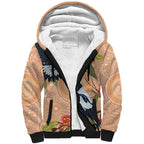 Magpies On Eucalyptus Australia Aboriginal Sherpa Hoodie - Aussie Hoodie