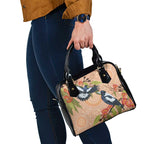 Magpies On Eucalyptus Australia Aboriginal Shoulder Handbag - Aussie Hoodie