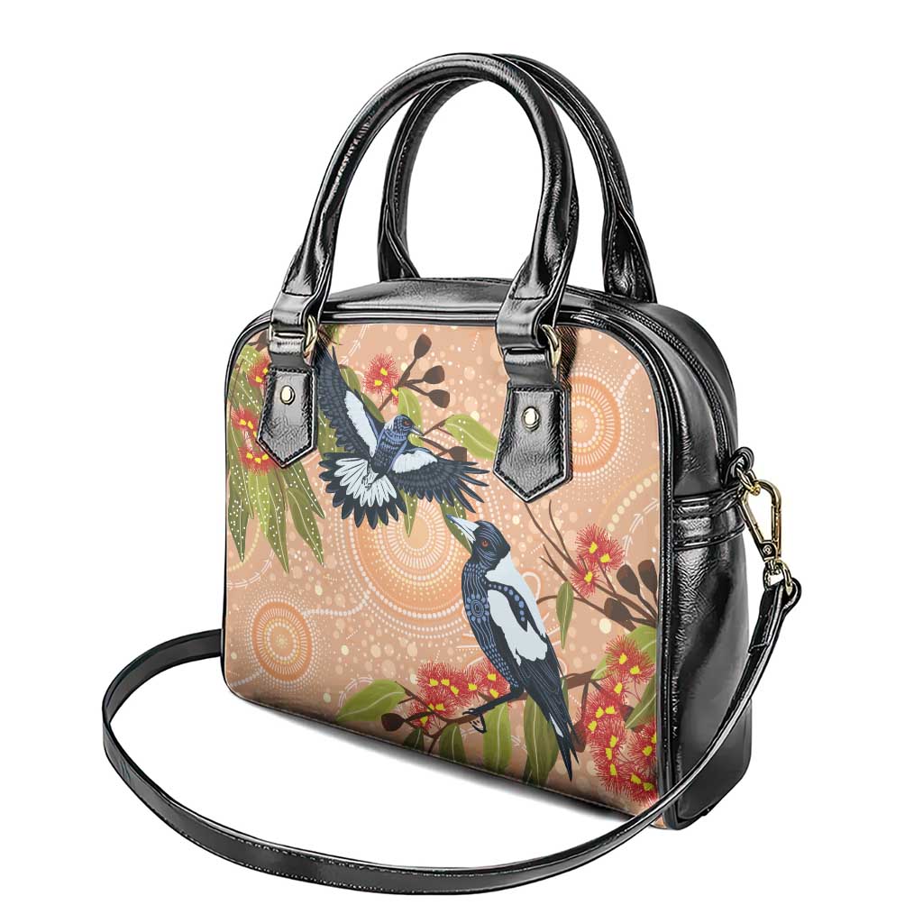 Magpies On Eucalyptus Australia Aboriginal Shoulder Handbag - Aussie Hoodie