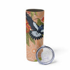 Magpies On Eucalyptus Australia Aboriginal Skinny Tumbler - Aussie Hoodie