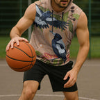 Magpies On Eucalyptus Australia Aboriginal Sleeveless Hoodie - Aussie Hoodie