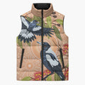 Magpies On Eucalyptus Australia Aboriginal Sleeveless Puffer Jacket - Aussie Hoodie