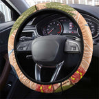 Magpies On Eucalyptus Australia Aboriginal Steering Wheel Cover - Aussie Hoodie