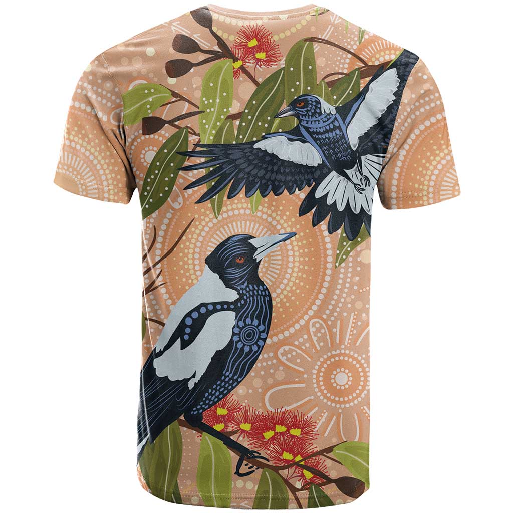 Magpies On Eucalyptus Australia Aboriginal T Shirt - Aussie Hoodie