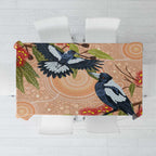 Magpies On Eucalyptus Australia Aboriginal Tablecloth - Aussie Hoodie