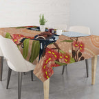 Magpies On Eucalyptus Australia Aboriginal Tablecloth - Aussie Hoodie