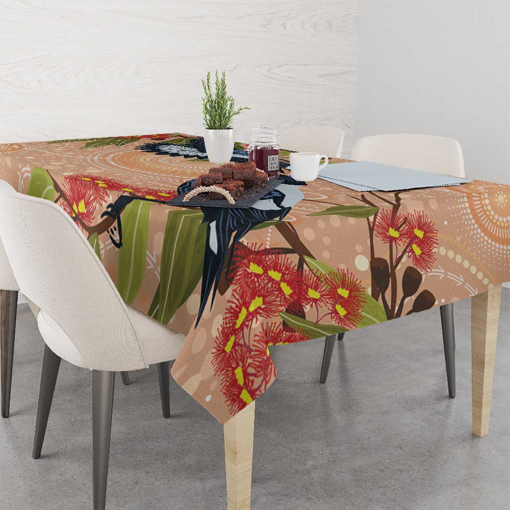 Magpies On Eucalyptus Australia Aboriginal Tablecloth - Aussie Hoodie