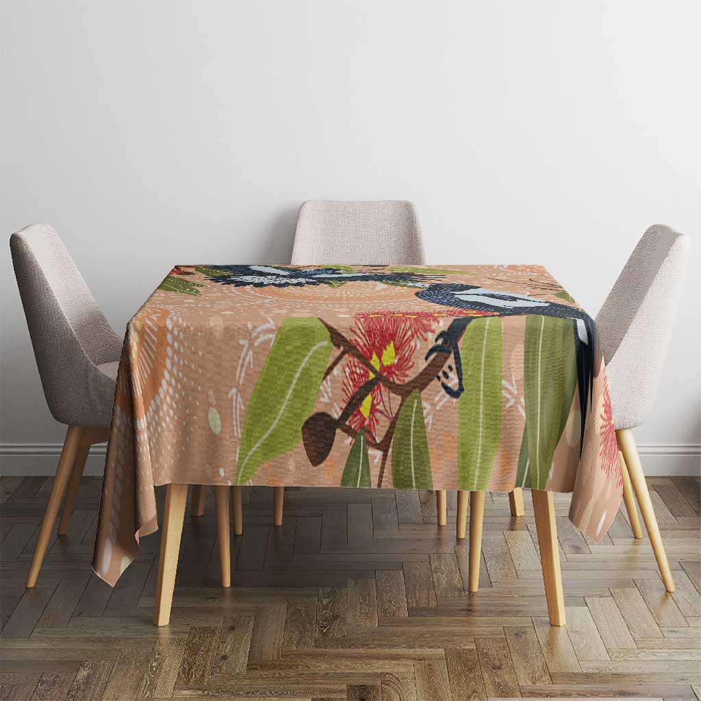 Magpies On Eucalyptus Australia Aboriginal Tablecloth - Aussie Hoodie
