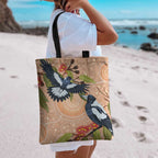 Magpies On Eucalyptus Australia Aboriginal Tote Bag - Aussie Hoodie