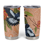 Magpies On Eucalyptus Australia Aboriginal Tumbler Cup - Aussie Hoodie