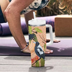 Magpies On Eucalyptus Australia Aboriginal Tumbler With Handle - Aussie Hoodie