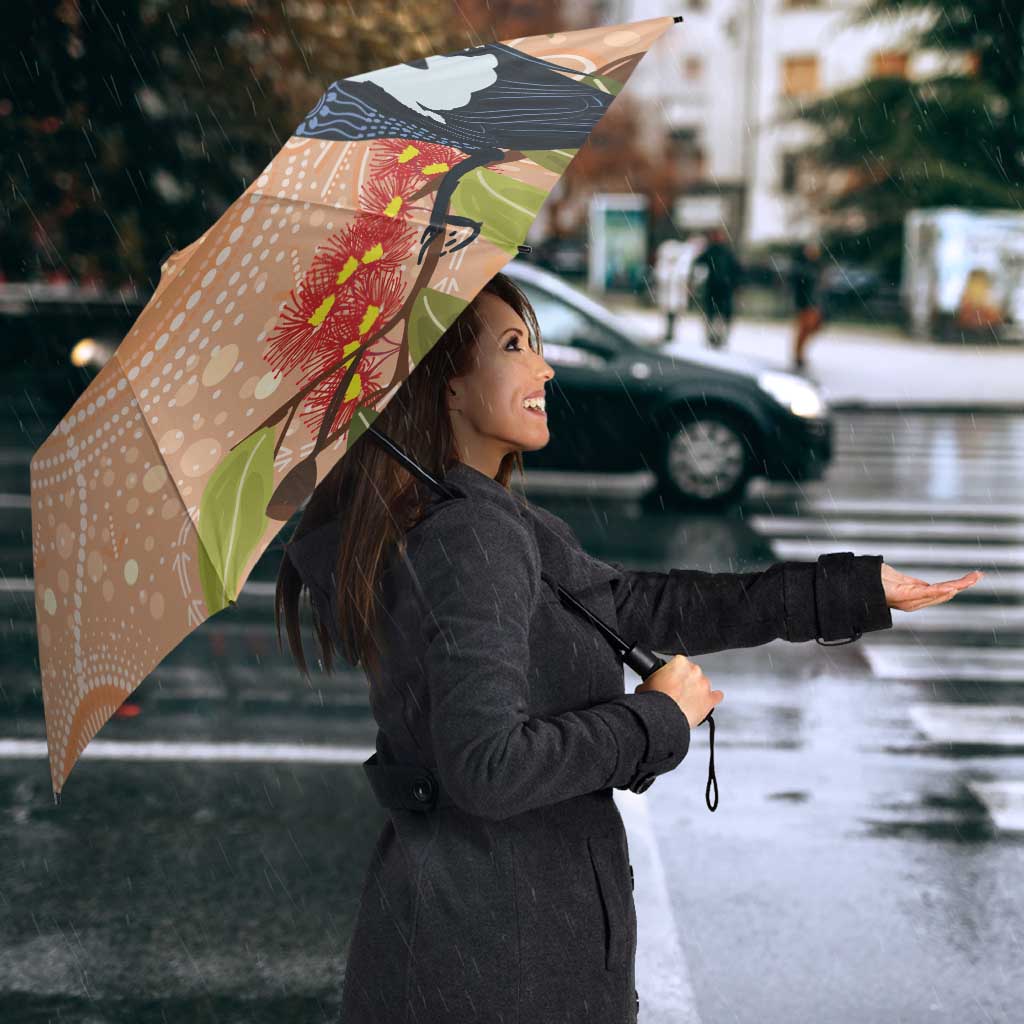 Magpies On Eucalyptus Australia Aboriginal Umbrella - Aussie Hoodie