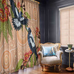 Magpies On Eucalyptus Australia Aboriginal Window Curtain - Aussie Hoodie