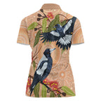 Magpies On Eucalyptus Australia Aboriginal Women Polo Shirt - Aussie Hoodie