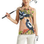 Magpies On Eucalyptus Australia Aboriginal Women Sleeveless Polo Shirt - Aussie Hoodie