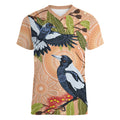 Magpies On Eucalyptus Australia Aboriginal Women V-Neck T-Shirt - Aussie Hoodie
