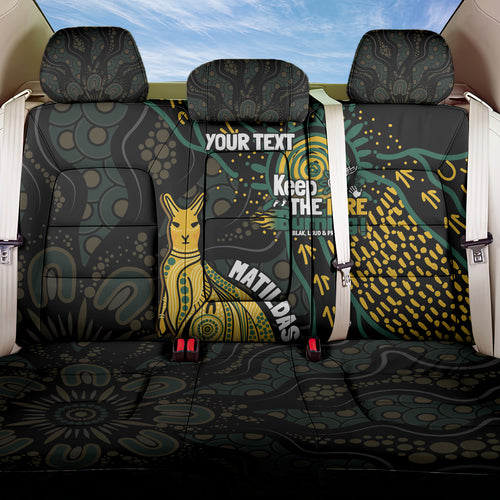 Australia Matildas Indigenous Back Car Seat Cover NAIDOC 2024 Keep The Fire Burning