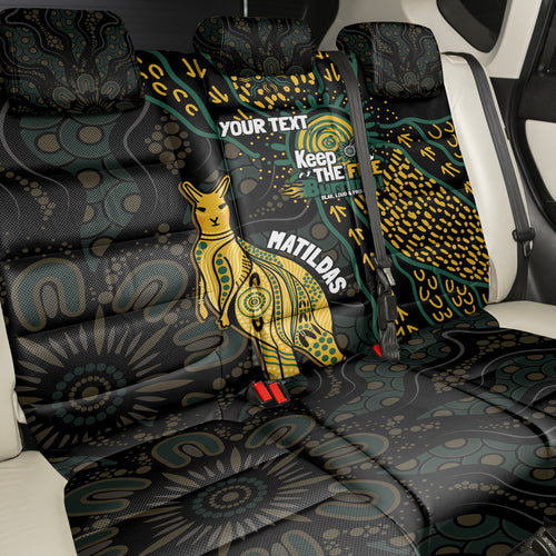 Australia Matildas Indigenous Back Car Seat Cover NAIDOC 2024 Keep The Fire Burning