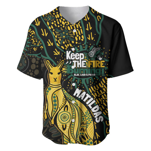 Australia Matildas Indigenous Baseball Jersey NAIDOC 2024 Keep The Fire Burning