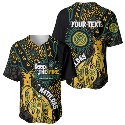 Australia Matildas Indigenous Baseball Jersey NAIDOC 2024 Keep The Fire Burning