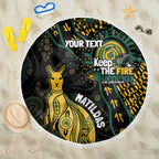 Australia Matildas Indigenous Beach Blanket NAIDOC 2024 Keep The Fire Burning