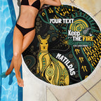 Australia Matildas Indigenous Beach Blanket NAIDOC 2024 Keep The Fire Burning