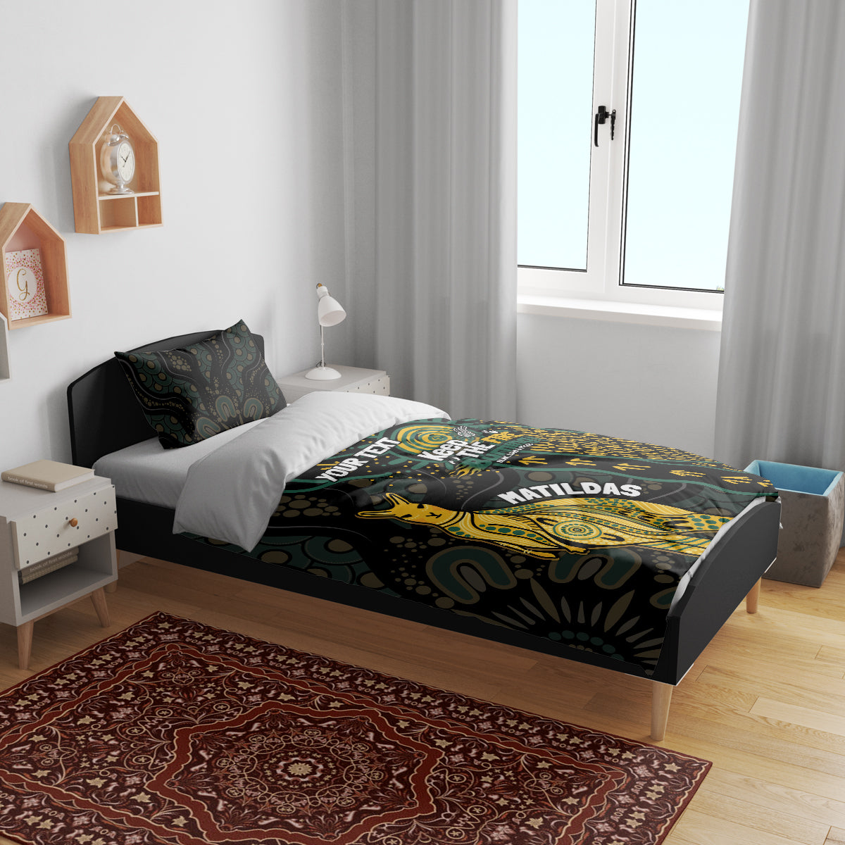 Australia Matildas Indigenous Bedding Set NAIDOC 2024 Keep The Fire Burning