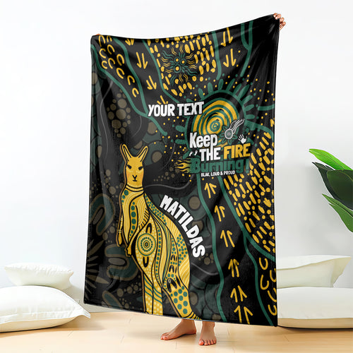 Australia Matildas Indigenous Blanket NAIDOC 2024 Keep The Fire Burning