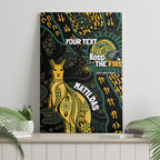 Australia Matildas Indigenous Canvas Wall Art NAIDOC 2024 Keep The Fire Burning